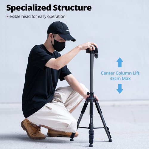 Штатив Ambitful GM-150 Aluminum Alloy Tripod 158cm (6974660943363) купить в Украине | Telemart фото