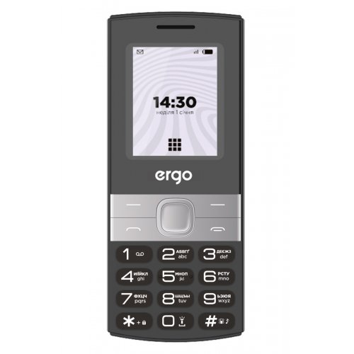 Кнопковий телефон ERGO B185 Base Dual Sim Black купити в Україні | Telemart фото