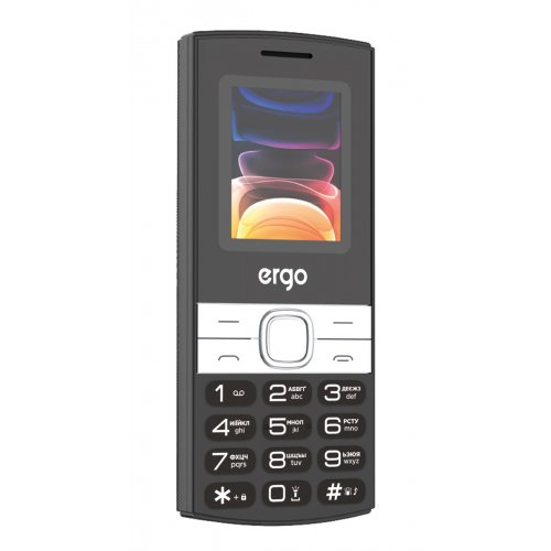 Кнопковий телефон ERGO B185 Base Dual Sim Black купити в Україні | Telemart фото