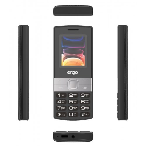 Кнопковий телефон ERGO B185 Base Dual Sim Black купити в Україні | Telemart фото