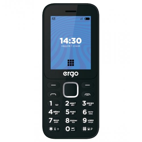 Кнопковий телефон ERGO E241 Energy Dual Sim Black купити в Україні | Telemart фото