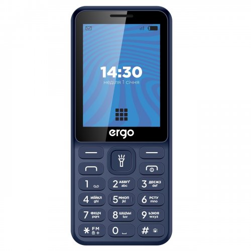 Кнопковий телефон ERGO E284 Energy Dual Sim Blue купити в Україні | Telemart фото