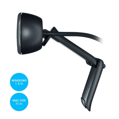 Уцінка веб-камера Logitech HD Webcam C270 (960-001063) Black (Розкрита упаковка, 901325) купити в Україні | Telemart фото