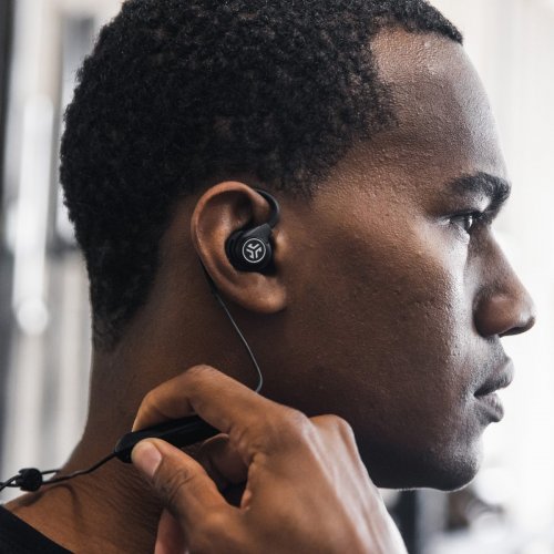 Наушники JLab Fit Sport 3 Wireless (IEUEBFITSPORTRBLK123) Black купить в Украине | Telemart фото