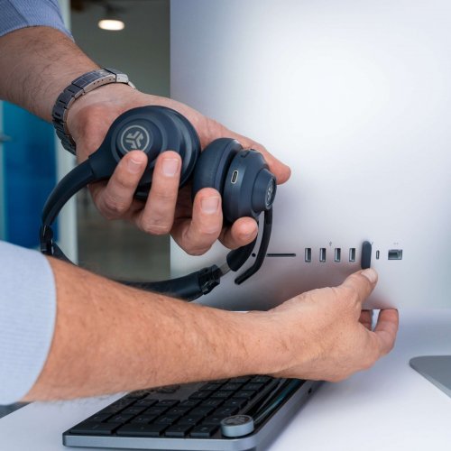 Наушники JLab GO Work Wireless (IEUHBGOWORKRBLK4) Black купить в Украине | Telemart фото