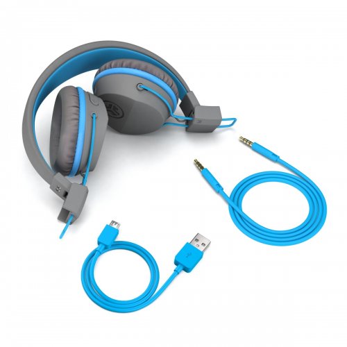 Навушники JLab JBuddies Studio Kids Wireless (IEUHBSTUDIORGRYBLU4) Grey/Blue купити в Україні | Telemart фото