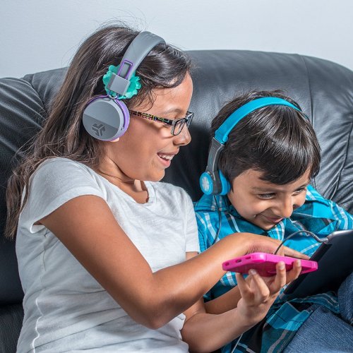 Навушники JLab JBuddies Studio Kids Wireless (IEUHBSTUDIORGRYBLU4) Grey/Blue купити в Україні | Telemart фото