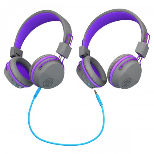 Наушники JLab JBuddies Studio Kids Wireless (IEUHBSTUDIORGRYPRPL4) Grey/Purple купить в Украине | Telemart фото