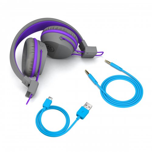 Наушники JLab JBuddies Studio Kids Wireless (IEUHBSTUDIORGRYPRPL4) Grey/Purple купить в Украине | Telemart фото