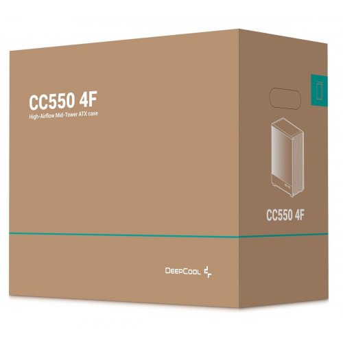 Корпус Deepcool CC550 4F Tempered Glass без БЖ (R-CC550BKANA4-G) Black купити в Україні | Telemart фото