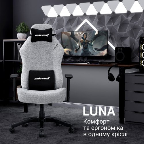 Игровое кресло Anda Seat Luna L Fabric (AD18-44-P-F) Pink купить в Украине | Telemart фото