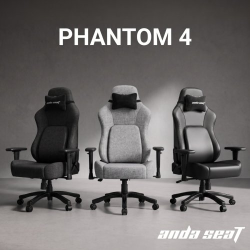 Ігрове крісло Anda Seat Phantom 4 L (AD18YSD-72-B-PV-B01) Black купити в Україні | Telemart фото