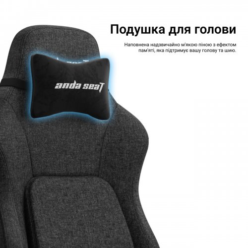 Ігрове крісло Anda Seat Phantom 4 L (AD18YSD-72-B-PV-B01) Black купити в Україні | Telemart фото