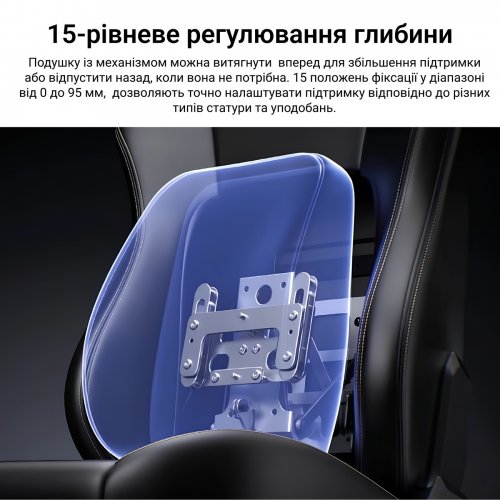 Ігрове крісло Anda Seat Phantom 4 Pro L Fabric (AD18YSDC-72-B-F-B02) Black купити в Україні | Telemart фото