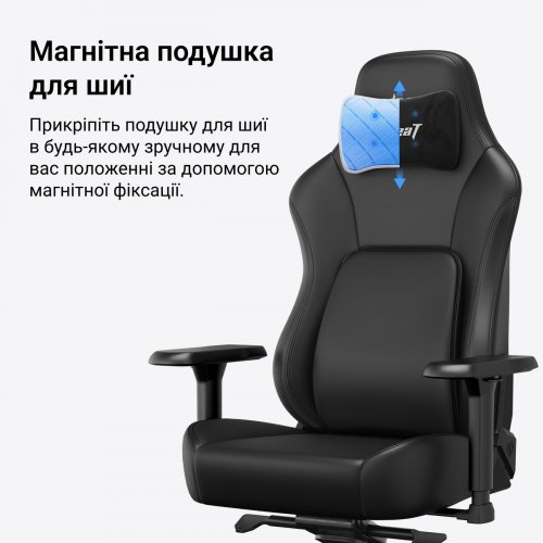 Ігрове крісло Anda Seat Phantom 4 Pro L Fabric (AD18YSDC-72-B-F-B02) Black купити в Україні | Telemart фото