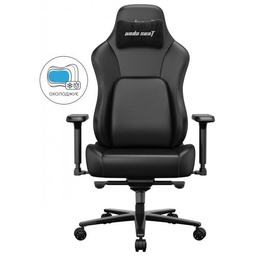 Ігрове крісло Anda Seat Phantom 4 Pro L (AD18YSDC-72-B-PV-B02) Black купити в Україні | Telemart фото