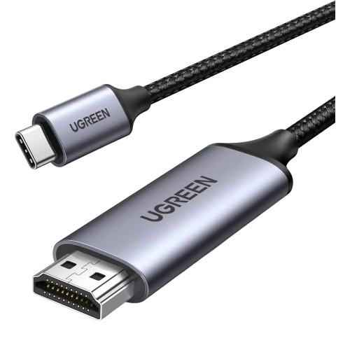 Уцінка кабель Ugreen MM142 USB Type-C to HDMI 4K 1.5m (50570) Gray/Black (Розкрита упаковка, 901653) купити в Україні | Telemart фото