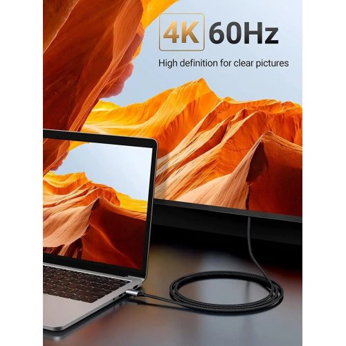 Уцінка кабель Ugreen MM142 USB Type-C to HDMI 4K 1.5m (50570) Gray/Black (Розкрита упаковка, 901653) купити в Україні | Telemart фото