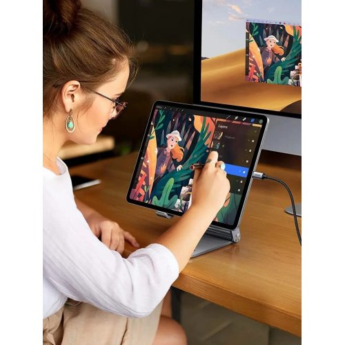 Уцінка кабель Ugreen MM142 USB Type-C to HDMI 4K 1.5m (50570) Gray/Black (Розкрита упаковка, 901653) купити в Україні | Telemart фото