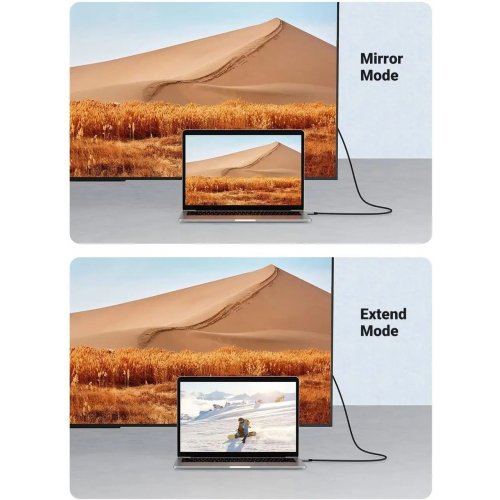 Уцінка кабель Ugreen MM142 USB Type-C to HDMI 4K 1.5m (50570) Gray/Black (Розкрита упаковка, 901653) купити в Україні | Telemart фото