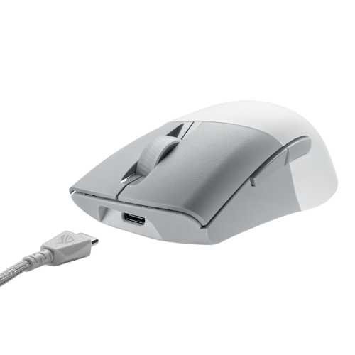 Уценка мышка Asus ROG Keris WL Aimpoint (90MP02V0-BMUA10) White (Вскрытая упаковка, 901689) купить в Украине | Telemart фото