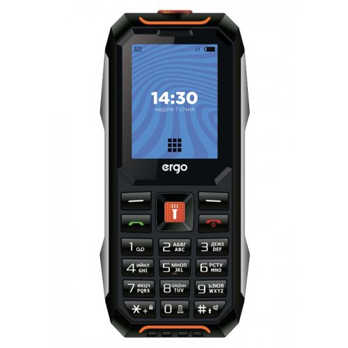 Кнопковий телефон ERGO E182 Energy Dual Sim Black/Orange купити в Україні | Telemart фото
