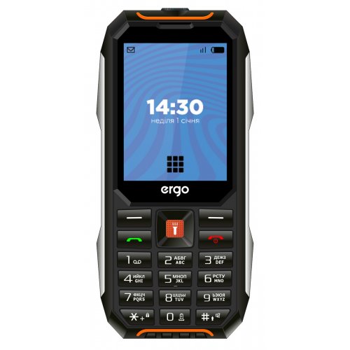 Кнопковий телефон ERGO E283 Energy Dual Sim Black/Orange купити в Україні | Telemart фото