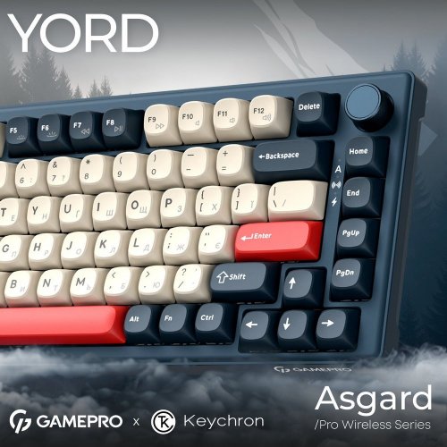 Уцінка клавіатура GamePro Asgard Yord MK266 Keychron Super Red Switch Wireless Blue (Розкрита упаковка, 901872) купити в Україні | Telemart фото