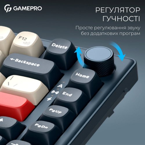 Уцінка клавіатура GamePro Asgard Yord MK266 Keychron Super Red Switch Wireless Blue (Розкрита упаковка, 901872) купити в Україні | Telemart фото