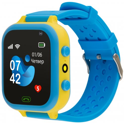 Детские смарт-часы AmiGo GO009 Blue/Yellow купить в Украине | Telemart фото