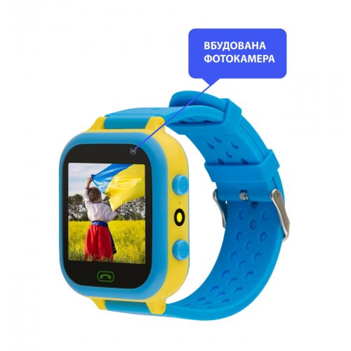Детские смарт-часы AmiGo GO009 Blue/Yellow купить в Украине | Telemart фото