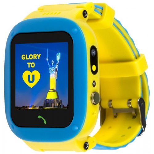 Дитячий смарт-годинник AmiGo GO004 GLORY Camera+LED Blue/Yellow купити в Україні | Telemart фото