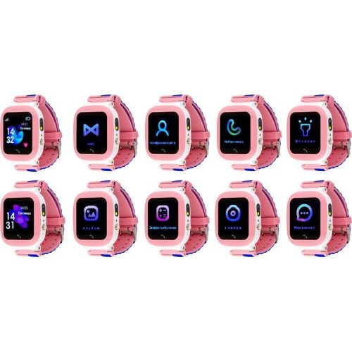 Дитячий смарт-годинник AmiGo GO004 Splashproof Camera+LED Pink купити в Україні | Telemart фото