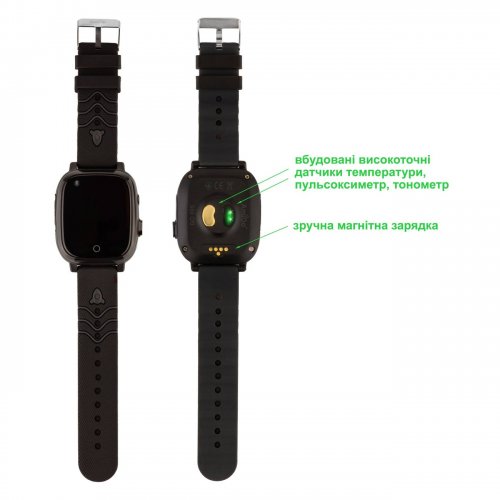Дитячий смарт-годинник AmiGo GO005 4G WIFI Thermometer Black купити в Україні | Telemart фото