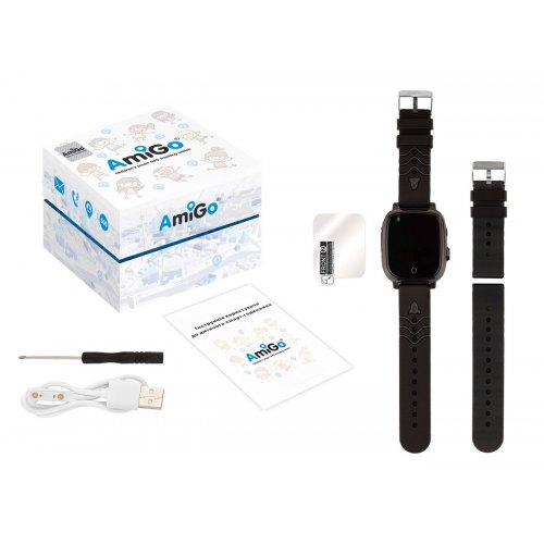 Дитячий смарт-годинник AmiGo GO005 4G WIFI Thermometer Black купити в Україні | Telemart фото