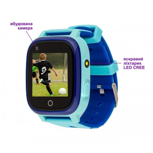 Дитячий смарт-годинник AmiGo GO005 4G WIFI Thermometer Blue купити в Україні | Telemart фото