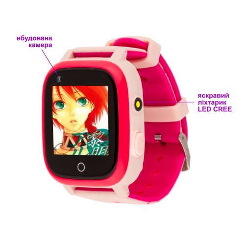 Дитячий смарт-годинник AmiGo GO005 4G WIFI Thermometer Pink купити в Україні | Telemart фото