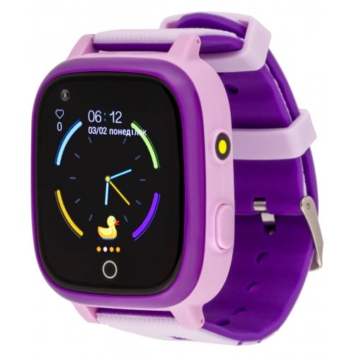 Дитячий смарт-годинник AmiGo GO005 4G WIFI Thermometer Purple купити в Україні | Telemart фото