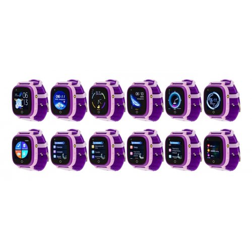 Дитячий смарт-годинник AmiGo GO005 4G WIFI Thermometer Purple купити в Україні | Telemart фото