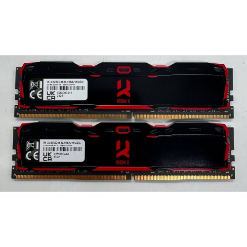 Озу GoodRAM DDR4 16GB (2x8GB) 3200Mhz Iridium X Black (IR-X3200D464L16SA/16GDC) (Восстановлено продавцом, 901981) купить в Украине | Telemart фото