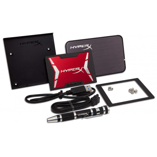 Продать SSD-диск Kingston HyperX Savage 960GB 2.5" + Upgrade Kit (SHSS3B7A/960G) по Trade-In интернет-магазине Телемарт - Киев, Днепр, Украина фото