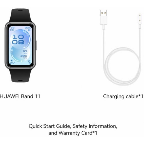 Фитнес-браслет Huawei Band 11 (55020GVQ) Black купить в Украине | Telemart фото