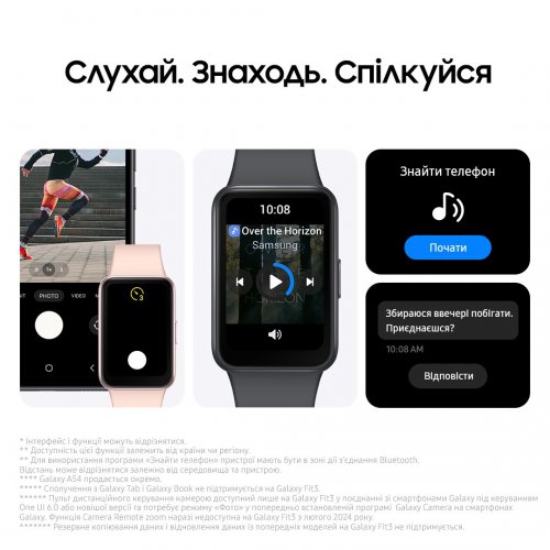 Фітнес-браслет Samsung Galaxy Fit3 (SM-R390NIDASEK) Pink Gold купити в Україні | Telemart фото