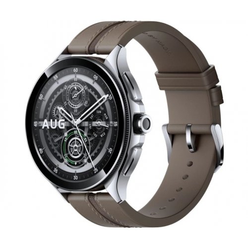 Умные часы Xiaomi Watch 2 Pro Bluetooth Leather Strap (BHR7216GL) Silver купить в Украине | Telemart фото