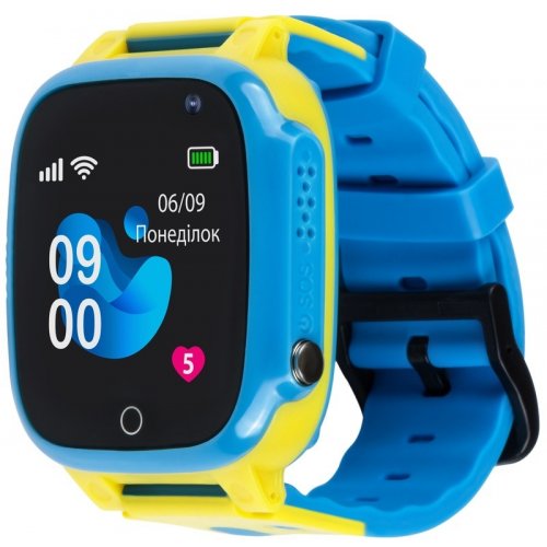 Детские смарт-часы AmiGo GO008 GLORY GPS WIFI Blue/Yellow купить в Украине | Telemart фото