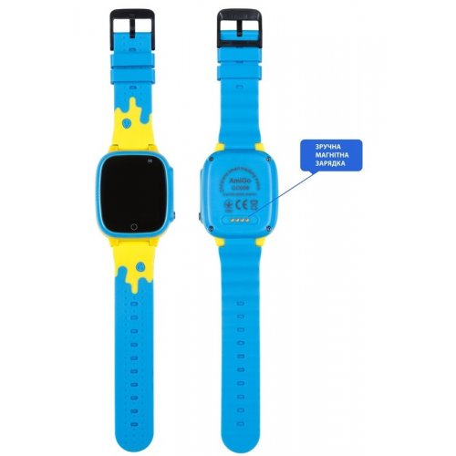 Детские смарт-часы AmiGo GO008 GLORY GPS WIFI Blue/Yellow купить в Украине | Telemart фото