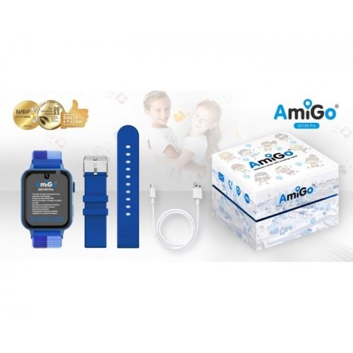 Дитячий смарт-годинник AmiGo GO10S Pro WIFI Blue купити в Україні | Telemart фото