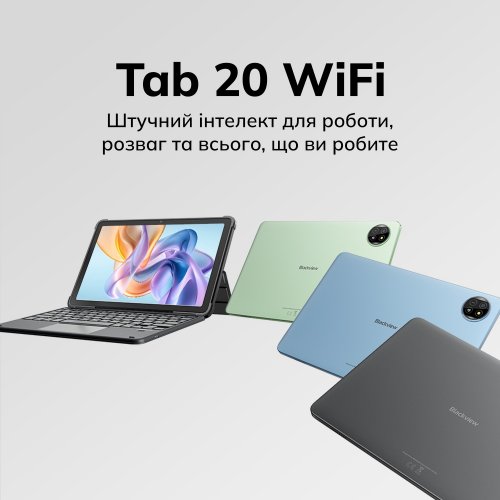 Планшет Blackview Tab 20 Wi-Fi 4/64GB (6931548323136) Interstellar Grey купити в Україні | Telemart фото