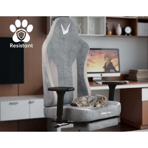 Игровое кресло Formula V Line Ryvo Plus Pawtex (4711401665748) Light Grey купить в Украине | Telemart фото