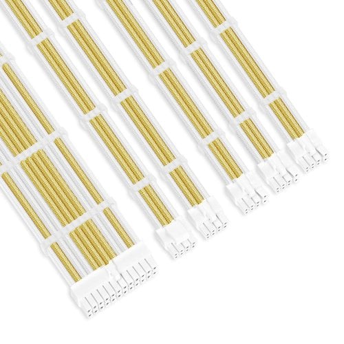 Набор кастомных кабелей питания EVOLVE Custom Extension PSU Cable Kit 0.3m (EV-EPSUMF-03GOLD) Gold купить в Украине | Telemart фото